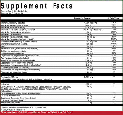 Multivitamin Sport Powdered Stick Packs